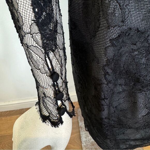 Vintage 1970s Bill Blass Lace Cocktail Dress - Picture 10 of 16